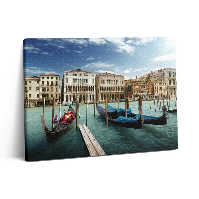 Obraz na plátně 80x60 cm Gondoly Benátky Itálie