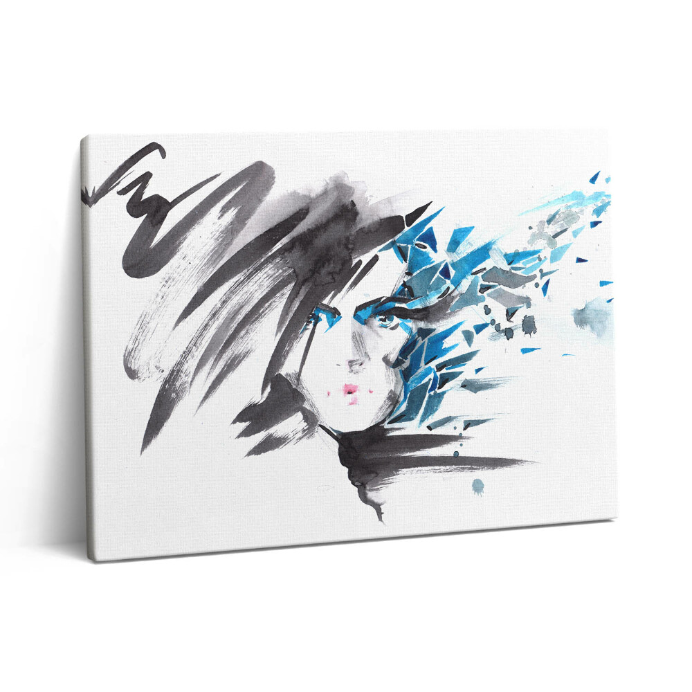 Obraz z fotografie na plátně 80x60 cm Žena se vyrovná abstrakci