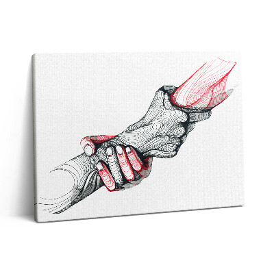 Obraz canvas 80x60 cm Drží se za ruce