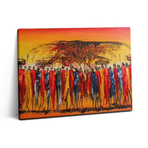 Obraz na plátně 80x60 cm Africký kmen v Keni