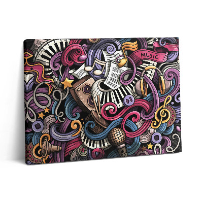 Obraz na plátně 80x60 cm Hudební nástroje