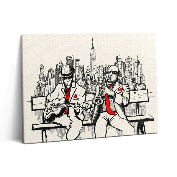 Obraz canvas 80x60 cm Jazz v New Yorku