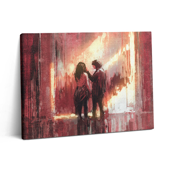 Obraz z fotografie na plátně 80x60 cm Mladý zamilovaný pár