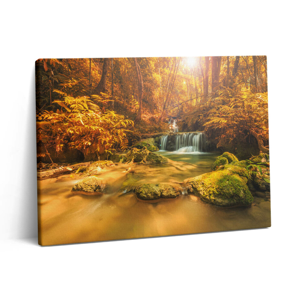 Obraz z fotografie na plátně 80x60 cm Vodopád Pugang Chiangrai Thajsko