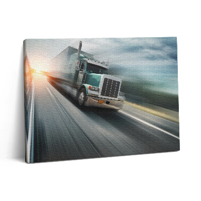 Obraz z fotografie na plátně 80x60 cm Nákladní auto na dálnici