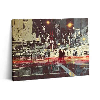 Obraz canvas 80x60 cm Noční scéna města