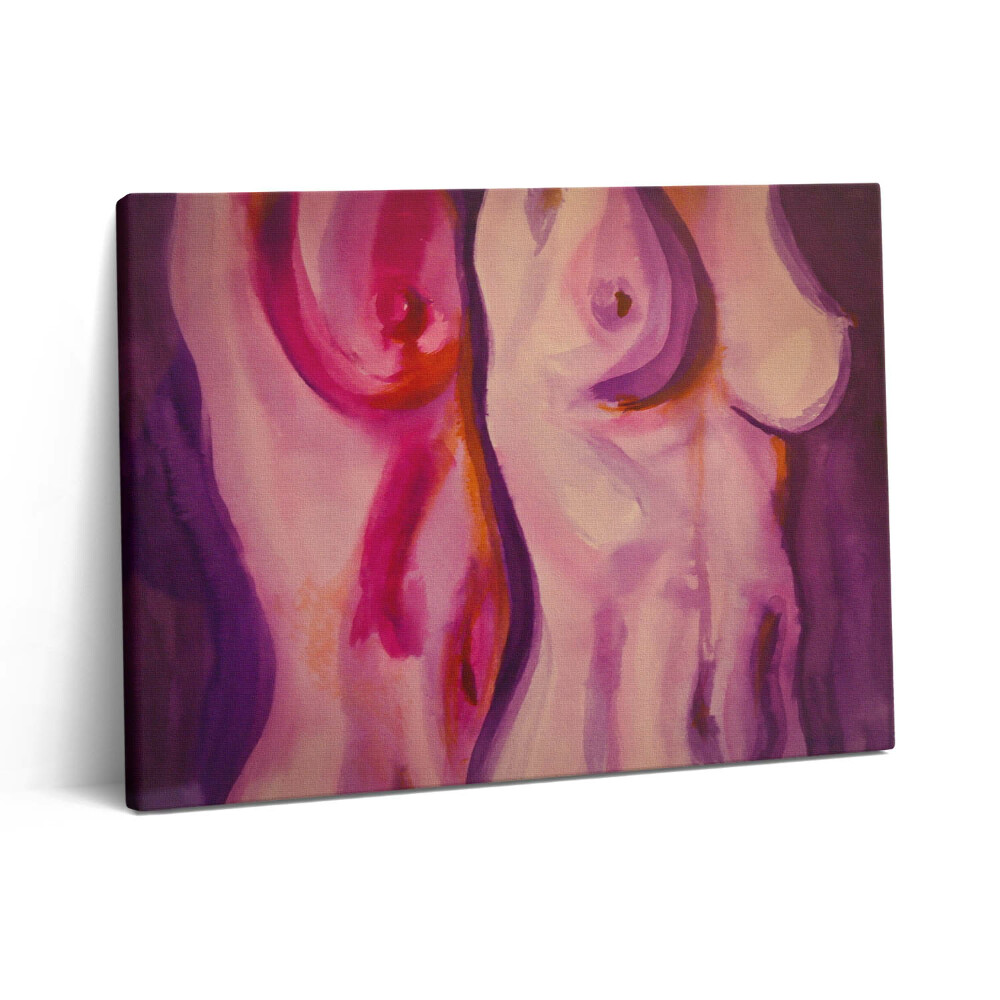 Obraz z fotografie na plátně 80x60 cm Malba ženského těla a prsou