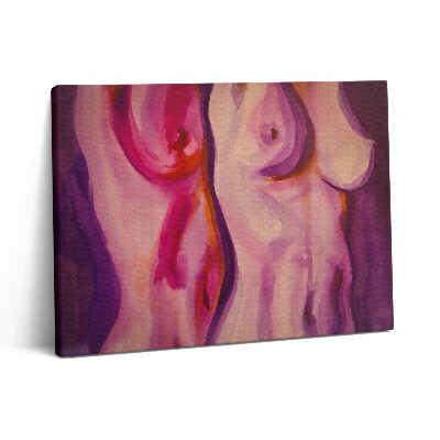 Obraz z fotografie na plátně 80x60 cm Malba ženského těla a prsou