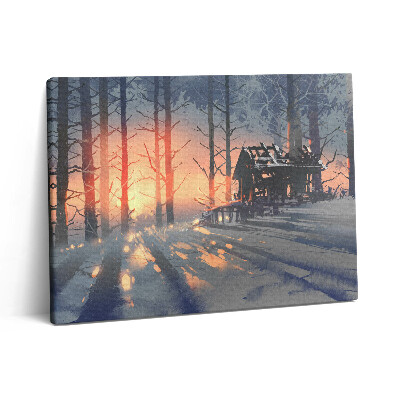 Obraz na plátně 80x60 cm Zimní krajina plná stromů