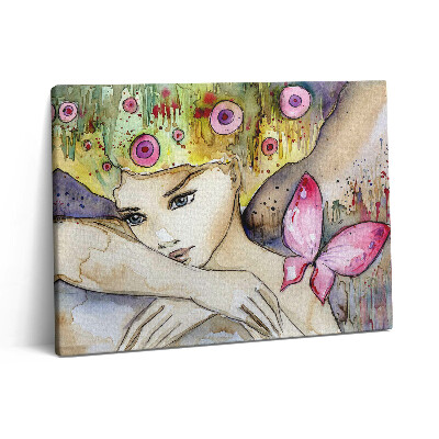 Obraz canvas 80x60 cm Žena s obarvenými vlasy