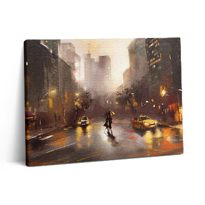 Obraz z fotografie na plátně 80x60 cm Pohled na ulici v New Yorku