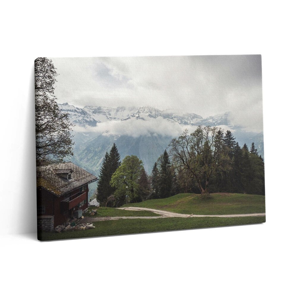 Obraz z fotografie na plátně 80x60 cm Malebný pohled na hory