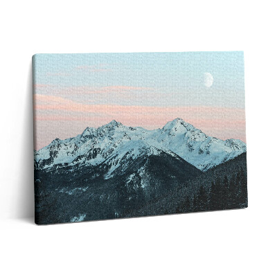 Obraz na plátně 80x60 cm Horské pásmo v zimě