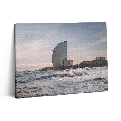 Obraz canvas 80x60 cm Surfař z Barcelony