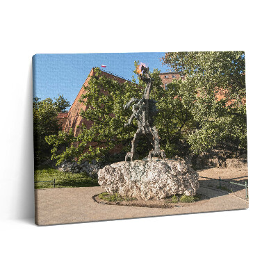 Obraz na plátně 80x60 cm Krakovský památník Wawelského draka