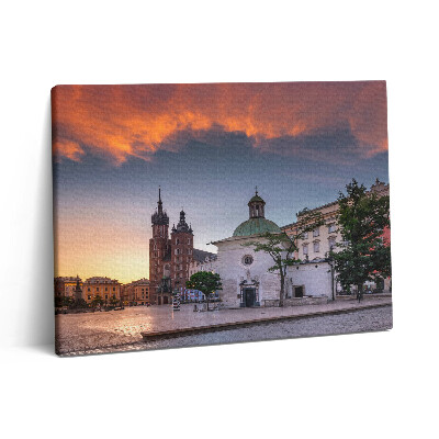Obraz z fotografie na plátně 80x60 cm Hlavní krakovské tržiště