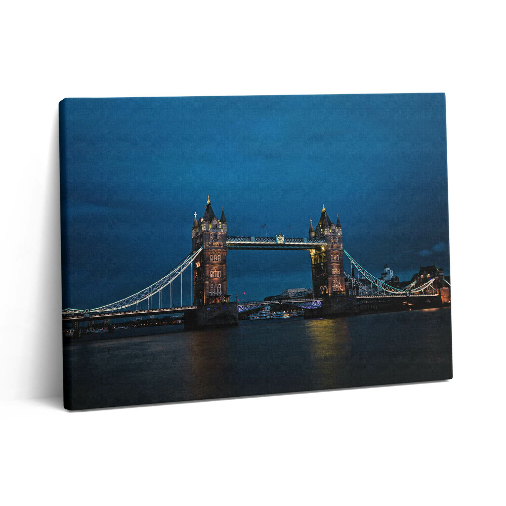 Obraz na plátně 80x60 cm Tower Bridge v Londýně v noci