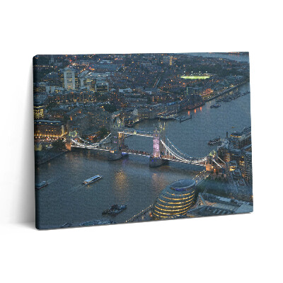Obraz canvas 80x60 cm Tower Bridge v Londýně v noci
