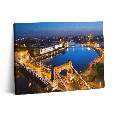 Obraz z fotografie na plátně 80x60 cm Vratislav v noci