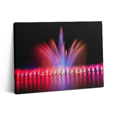 Obraz canvas 80x60 cm Vratislavská fontána v noci