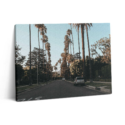 Obraz canvas 80x60 cm Vozidlo na silnici mezi stromy