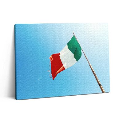 Obraz canvas 80x60 cm Italská vlajka