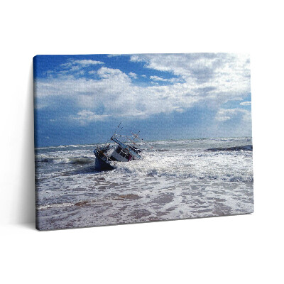Obraz na plátně 80x60 cm Potopená loď na Sicílii