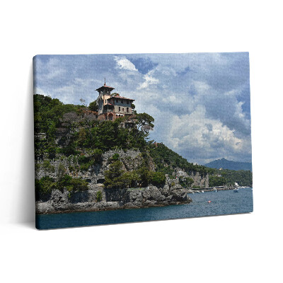 Obraz z fotografie na plátně 80x60 cm Skalnaté pohoří Portofino