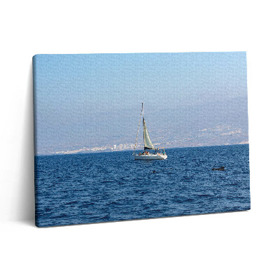 Obraz na plátně 80x60 cm Jachta plující kolem Tenerife