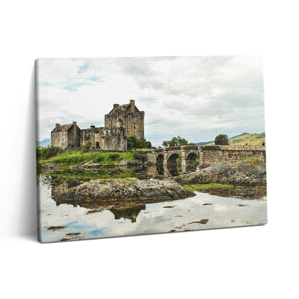 Obraz canvas 80x60 cm Hrad Eilean Donan ve Skotsku
