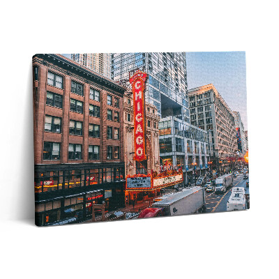 Obraz z fotografie na plátně 80x60 cm Fotografie budov v Chicagu
