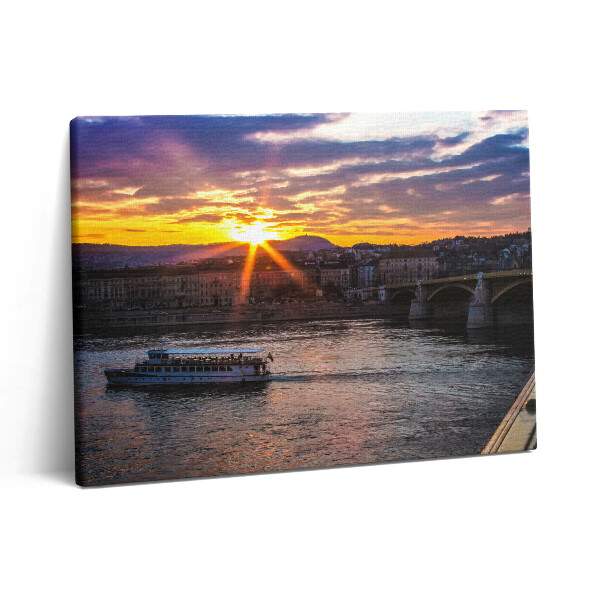 Obraz canvas 80x60 cm Loď z Budapešti