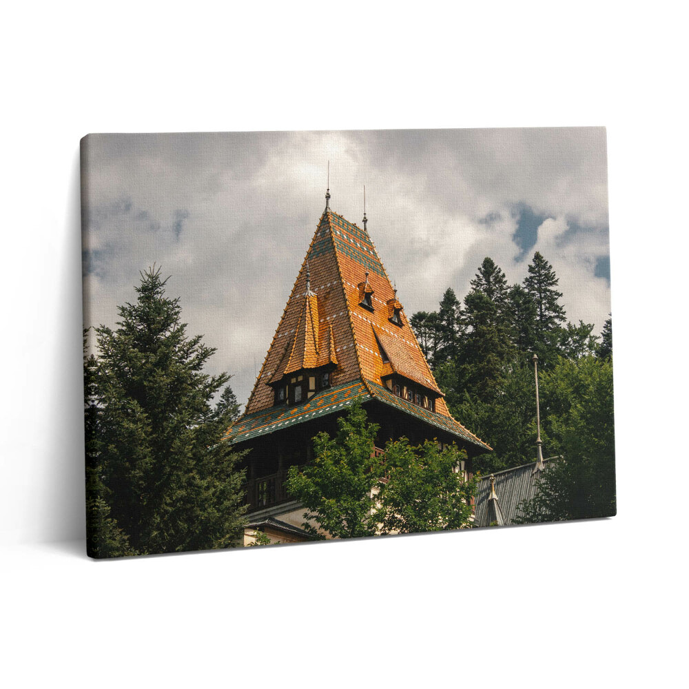 Obraz z fotografie na plátně 80x60 cm Palác Pelisor v Rumunsku