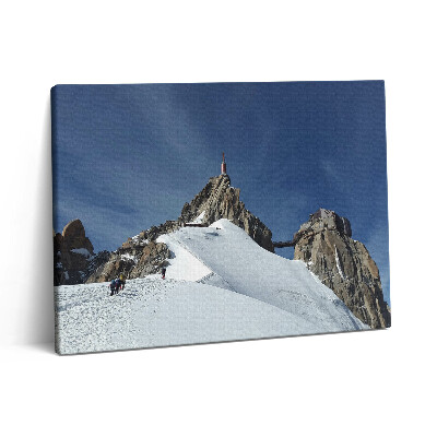 Obraz canvas 80x60 cm Vrchol hory v zimě