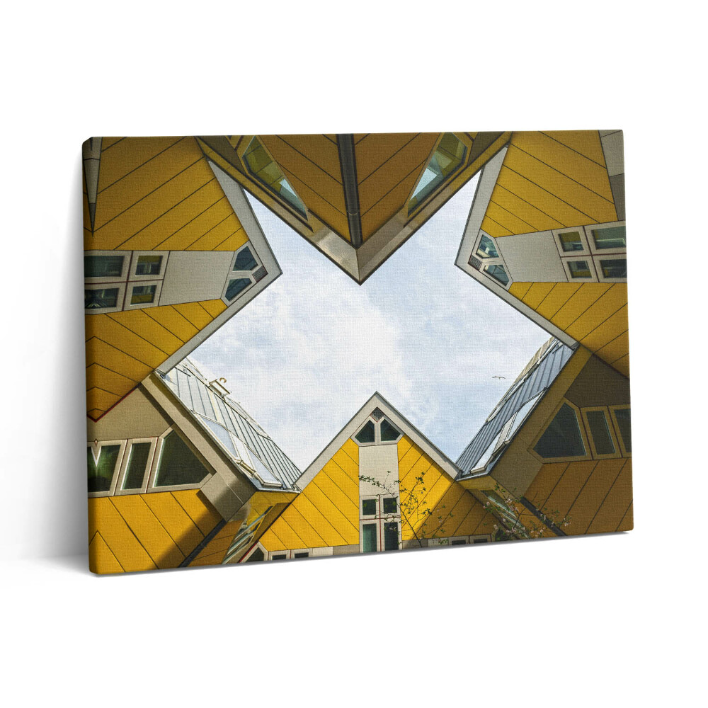 Obraz z fotografie na plátně 80x60 cm Domy v Rotterdamu