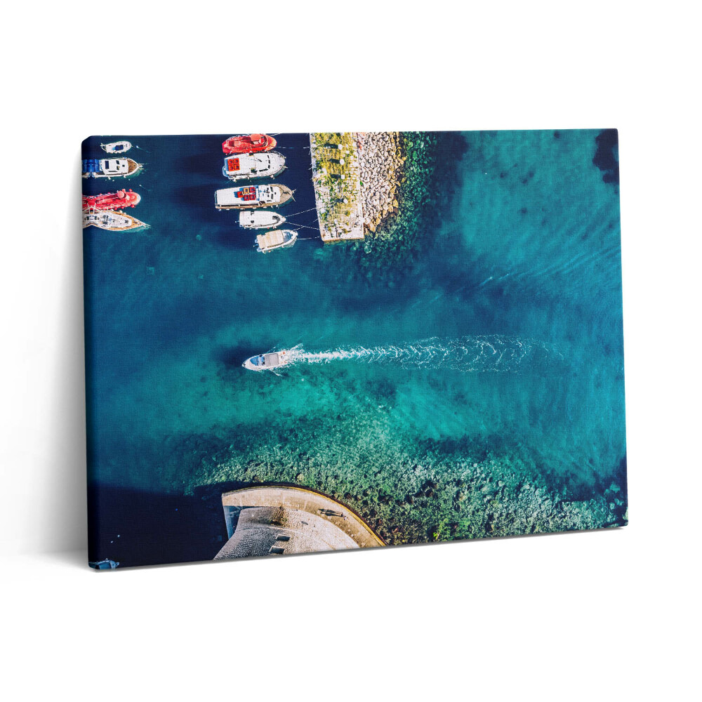 Obraz z fotografie na plátně 80x60 cm Lodě na moři