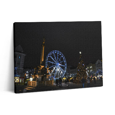 Obraz na plátně 80x60 cm Vánoční trh v Ostravě