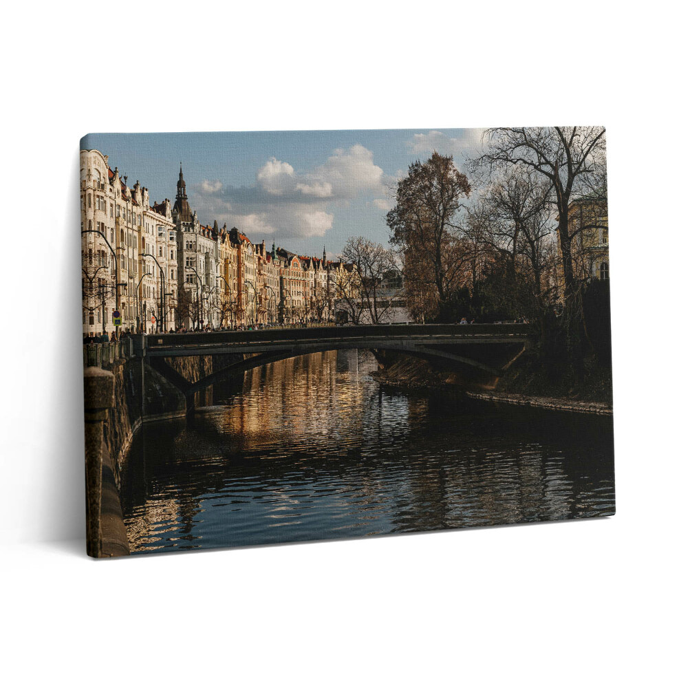 Obraz z fotografie na plátně 80x60 cm Panorama Prahy