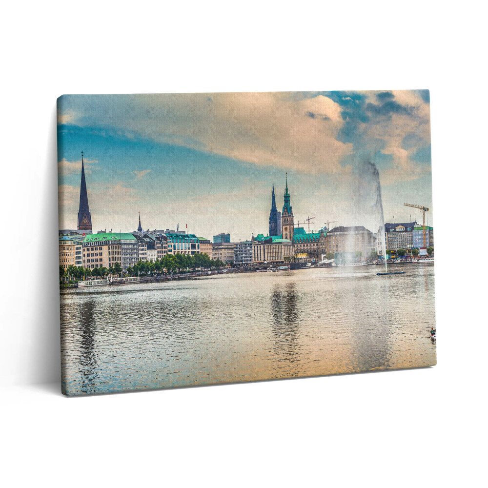 Obraz z fotografie na plátně 80x60 cm Binnenalster v Hamburku