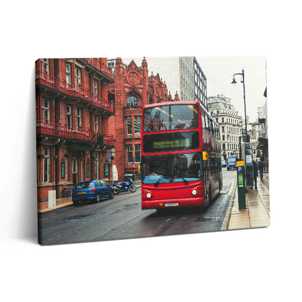 Obraz na plátně 80x60 cm Autobus v Birminghamu, Velká Británie