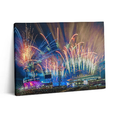 Obraz z fotografie na plátně 80x60 cm Nový rok v Birminghamu