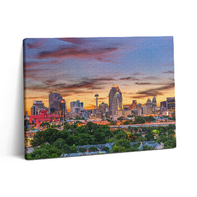 Obraz canvas 80x60 cm San Antonio při západu slunce