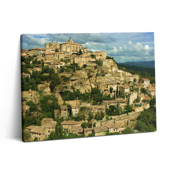 Obraz z fotografie na plátně 80x60 cm Zámek v Provence, Francie