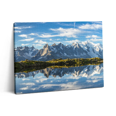 Obraz z fotografie na plátně 80x60 cm Francouzské Alpy v údolí Chamonix