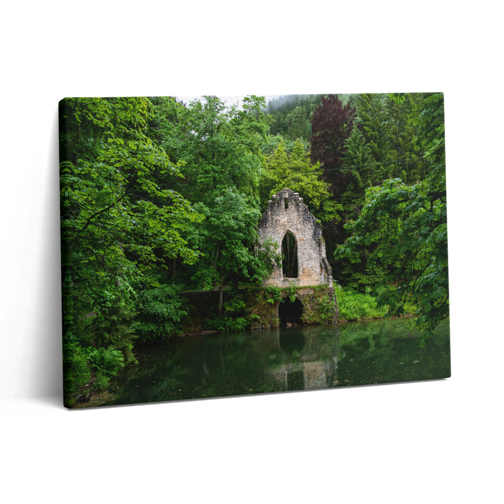 Obraz canvas 80x60 cm Ruiny staré kaple Chamonix Francie