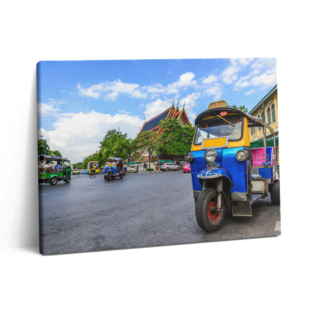 Obraz canvas 80x60 cm Tuk tuk taxi v Bangkoku