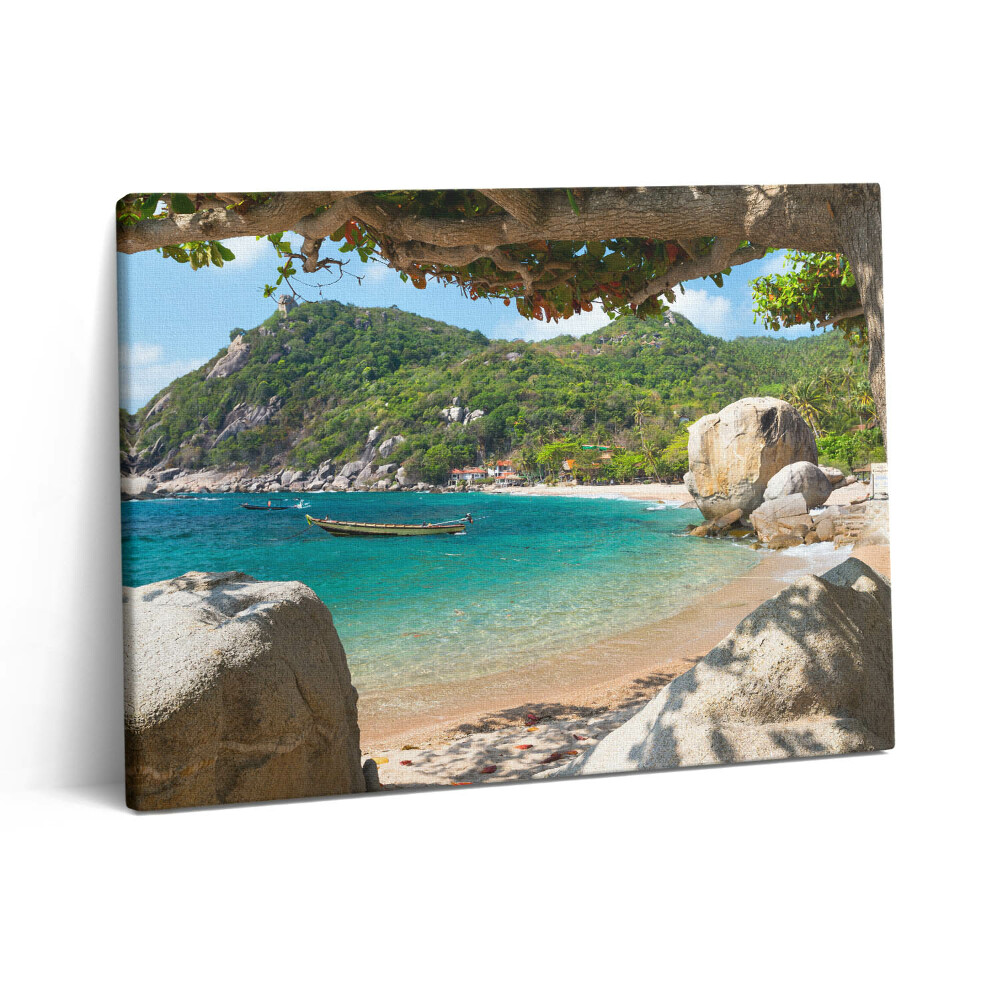 Obraz canvas 80x60 cm Pohled na moře na thajském ostrově Koh Tao