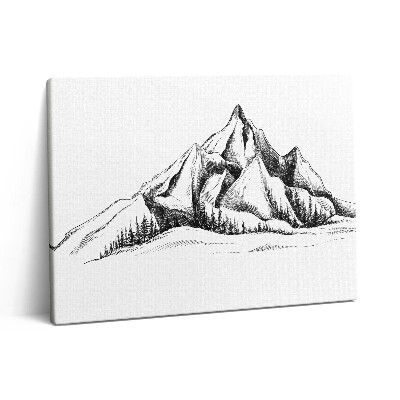 Obraz na plátně 80x60 cm Kresba hory