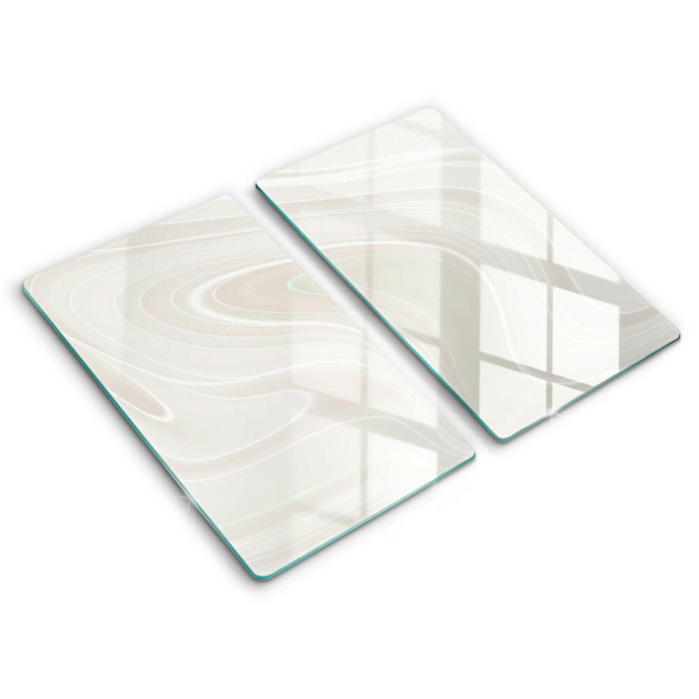 Sklo za varnou desku 2 sztuki Krémová textura