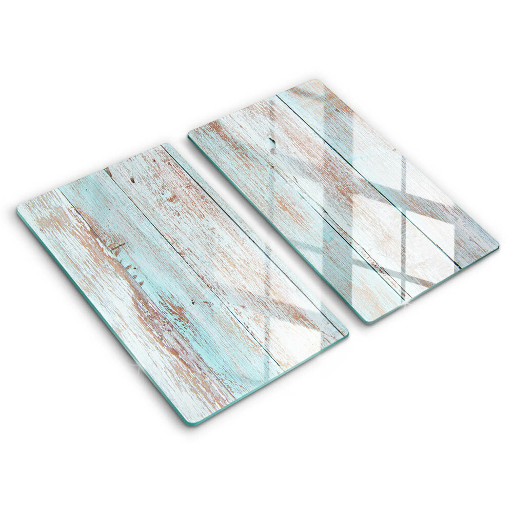 Sklo za varnou desku 2 sztuki Stará prkna vintage